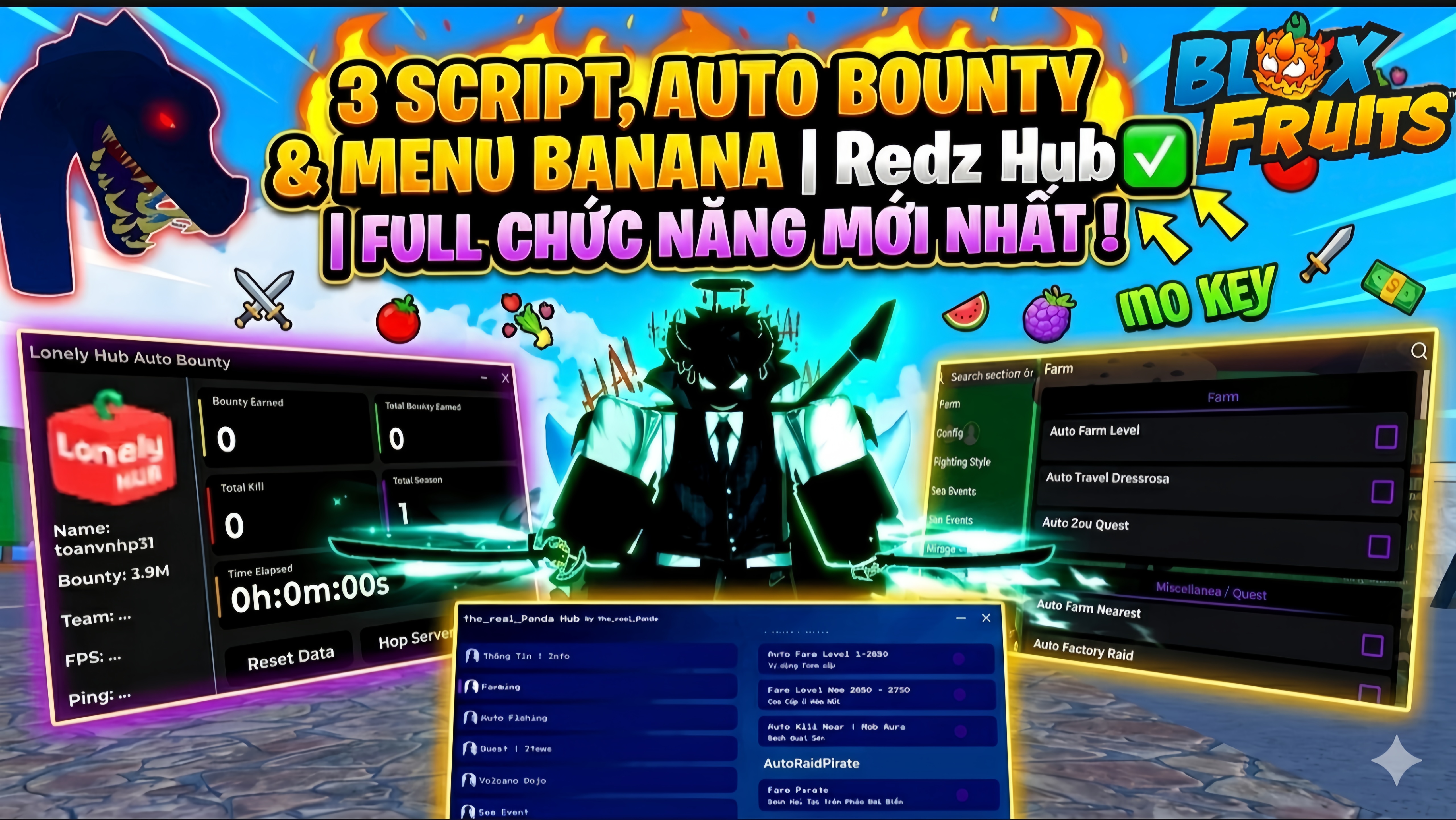 SCRIPT BLOX FRUITS - SCRIPT CÓ HAI GIAO DIỆN BANANA VÀ REDZ HUB