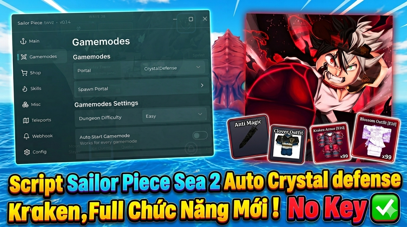 Script Sailor Piece - Auto Farm Crystal defense