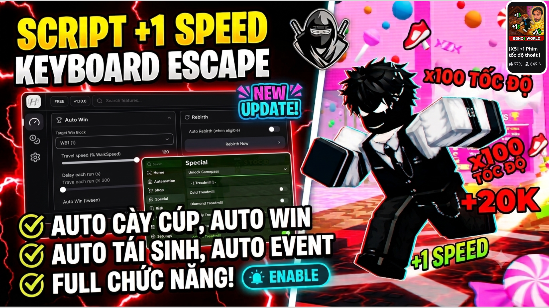 SCRIPT +1 Speed Keyboard Escape